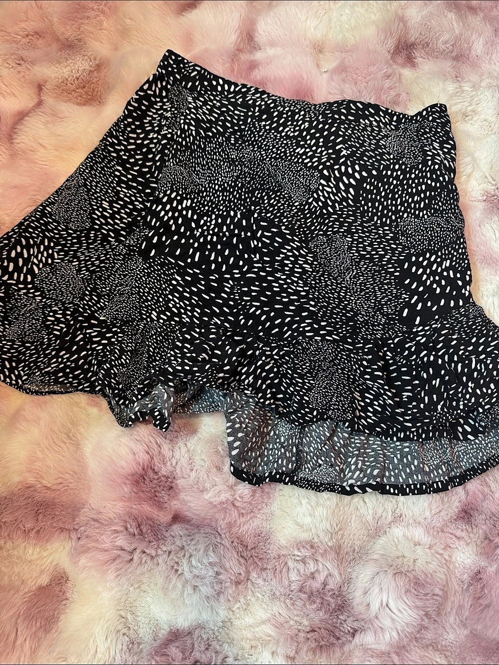 Roxy Women's Abstract Mini Skirt Black & White Medium